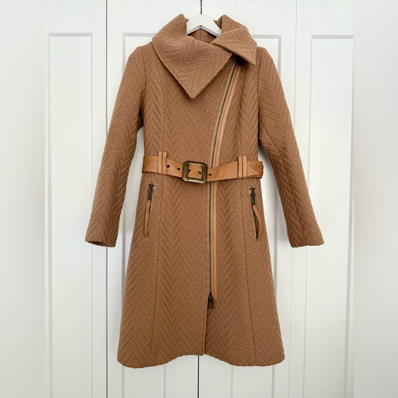 Mackage Jackets & Blazers - Mackage Wool Tan Belted Coat